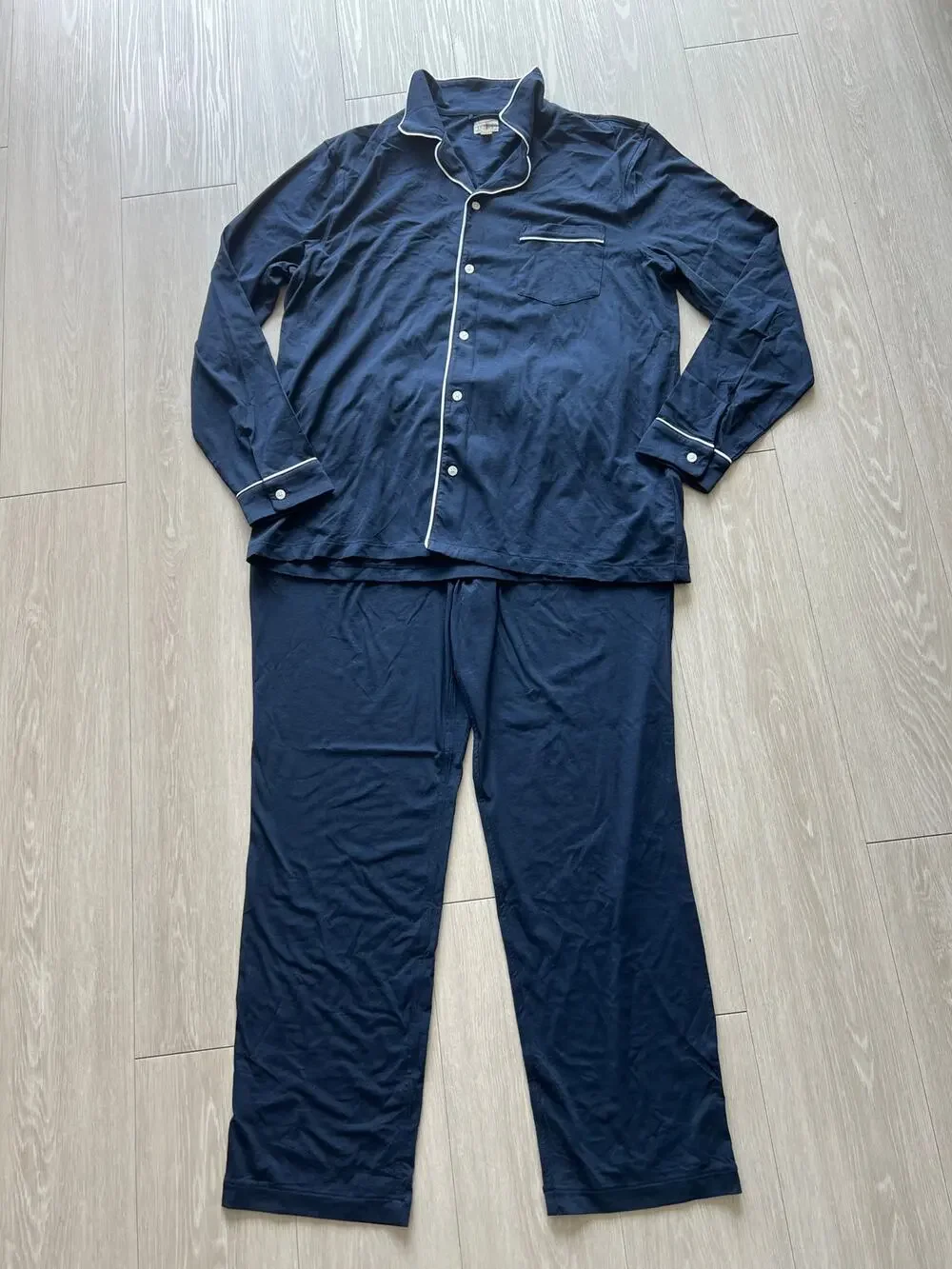 J Crew Pajama Set In Cotton Blend Jersey Mens XL BV321